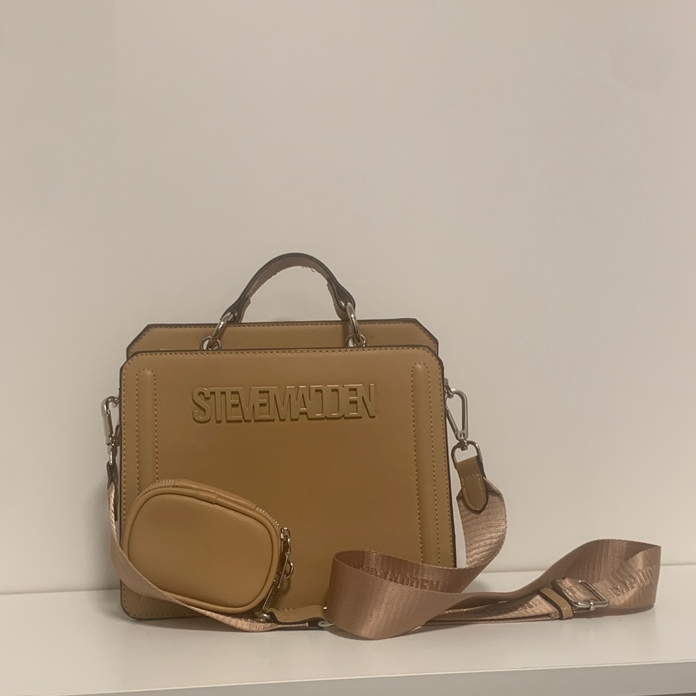 Steve Madden Camel Crossbody Bag with Pouch
